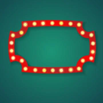 Red light frame with shadow Stock Illustration