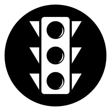 Red light icon vector Stock Illustration