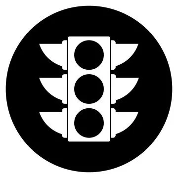 Red light icon vector Stock Illustration