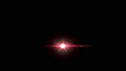 Red light Lens flare on black background Stock Footage 145517974