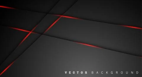 Red light line shadow dark grey luxury background Illustrazione stock