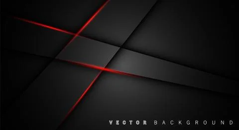 Red light line shadow dark grey luxury background Stock Illustration