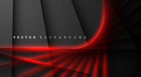 Red light line shadow dark grey luxury background Stock Illustration