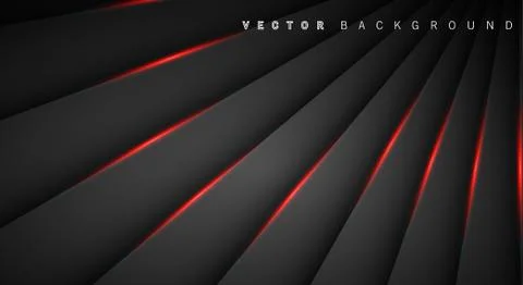 Red light line shadow dark grey luxury background Stock Illustration