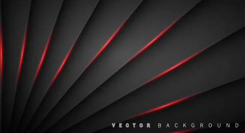 Red light line shadow dark grey luxury background Stock Illustration