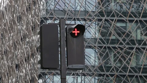 Red light or stop light traffic signal. Stock Footage 99452804