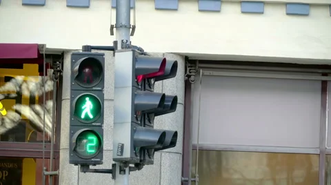 The red light of the pedestrian Stock Footage 59975774