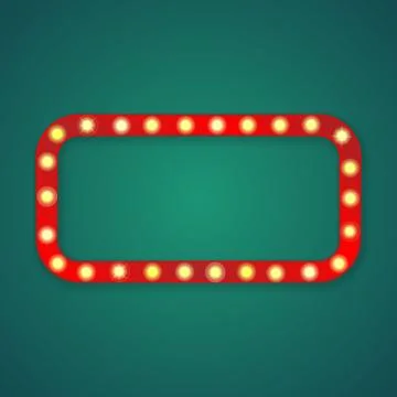 Red light rectangle corners frame Illustrazione stock