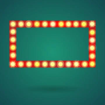 Red light rectangle frame background Stock Illustration