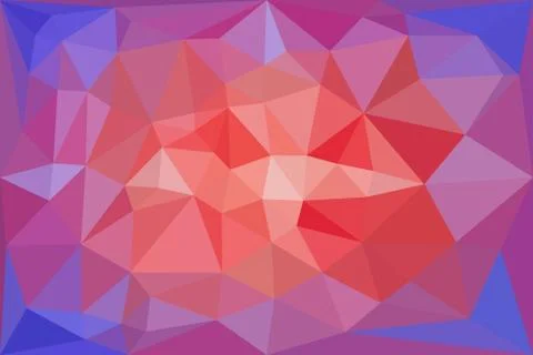 Red, light red and blue triangular pattern - triangles mosaic Stock Illustration