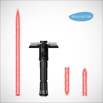 Red Light Saber DIY set Stock Illustration