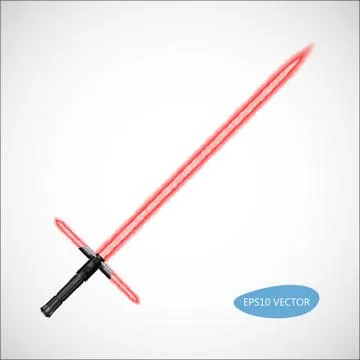Red Light Saber Stock Illustration
