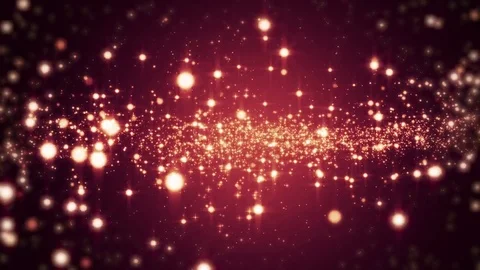 Red light shine particles bokeh, holiday concept. Christmas animated golden b Video stock 82444719
