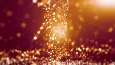 Red light shine particles bokeh, holiday concept. Christmas animated golden b Видео 82444889