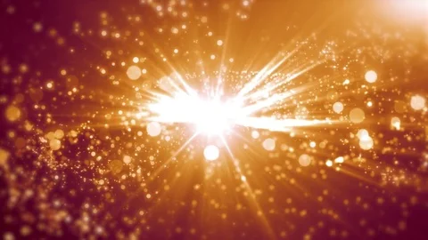 Red light shine particles bokeh, holiday concept. Christmas animated golden b Video stock 82448999