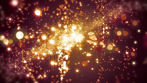 Red light shine particles bokeh, holiday concept. Christmas animated golden b 動画素材 82503018