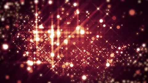 Red light shine particles bokeh, holiday concept. Christmas animated golden b Stock Footage 82557492