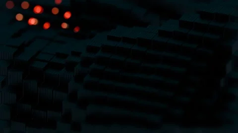 A red light shining on a black background Stock Footage 309924780