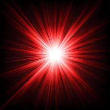 Red Light Shining From Darkness Vector Illustration Illustrazione stock