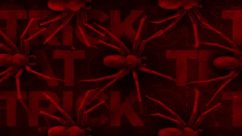 Red Light Spiders Trick Or Treat Background Stock Footage 264283211