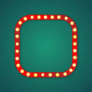 Red light square corners frame Stock Illustration