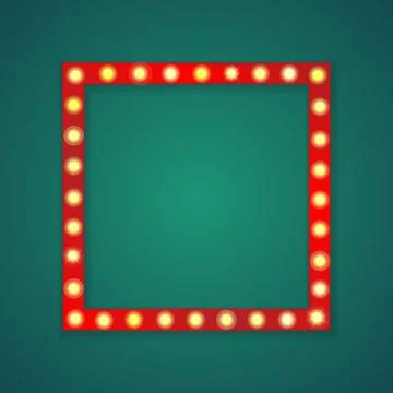 Red light square frame background Stock Illustration