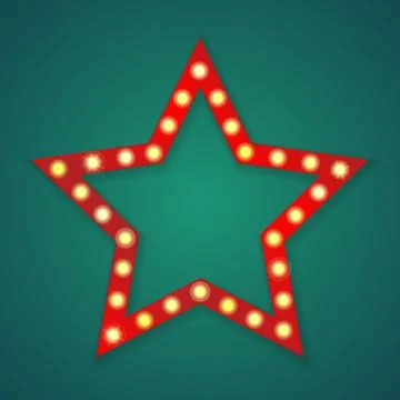 Red light star frame background Stock Illustration