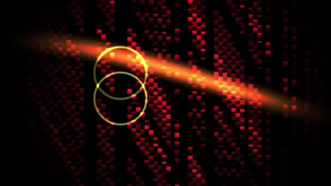 Red light streak with yellow circle. Stock Footage 340041326