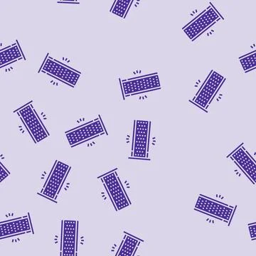 Red light therapy panel glyph seamless pattern Illustrazione stock