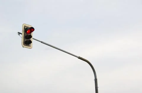 Red light on the traffic light Foto stock