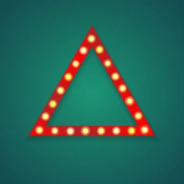 Red light triangle frame background Stock Illustration