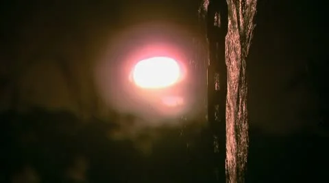 Red Light Tropical rain chain Stock Footage 8908734