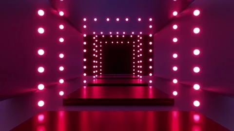 Red Light Tunnel Video stock 258046484