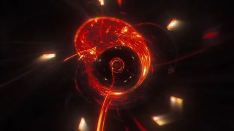 Red Light Tunnel VJ Loop Stock Footage 329973943