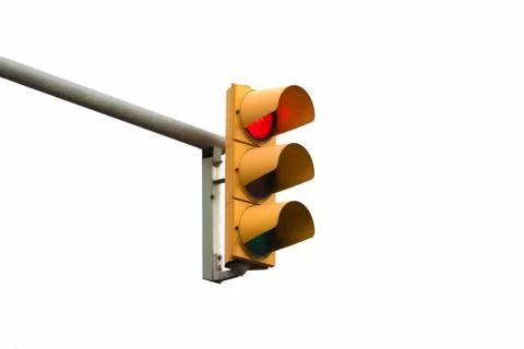 Red light on white Stock Photos