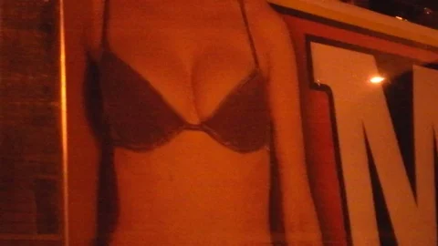 Red light woman Stock Footage 80600054