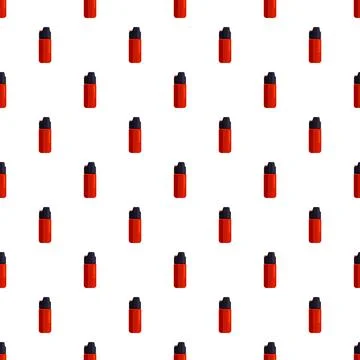 Red lighters creating seamless pattern on white background Illustrazione stock