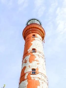Red lighthouse in estonia Stock Photos