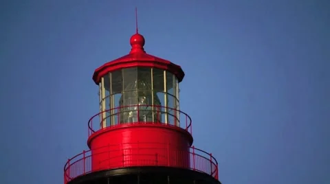 Red lighthouse at Saint Augustine Florida Stock Footage 62653433