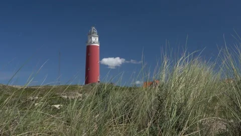 Red lighthouse of Texel Stock Footage 149269361