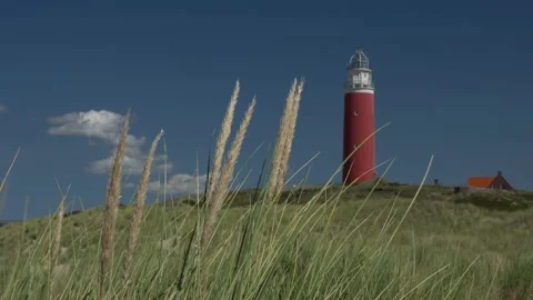 Red lighthouse of Texel Stock Footage 149269410