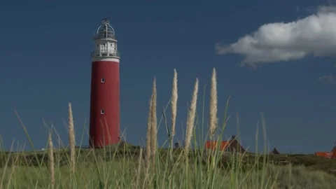Red lighthouse of Texel Stock Footage 149269422