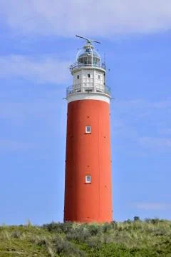 Red lighthouse Texel Stock Photos