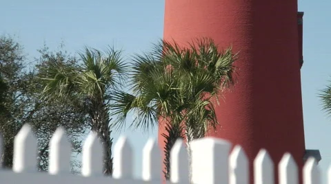 Red Lighthouse TILT Video stock 653371