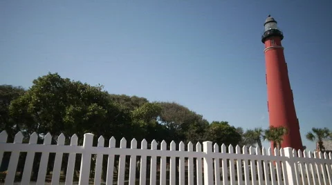 Red Lighthouse Wide 02 Video stock 653373