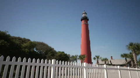 Red Lighthouse WIDE Video stock 653375
