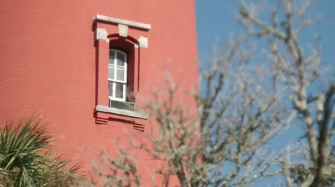 Red Lighthouse Window Tree RACK Video stock 653361