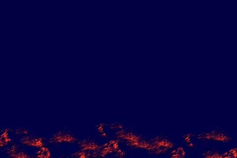 Red lighting mountains on dark blue surface Stock Illustration
