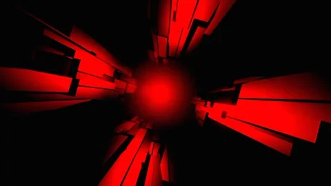 Red Lighting Tunnel Animation Loop Stock-Footage 219284696