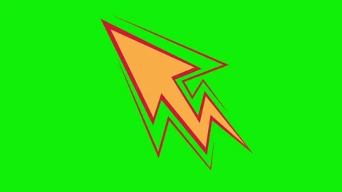 Red lightning bolt arrow animation cartoon motion on green Screen. Stock Footage 316319812